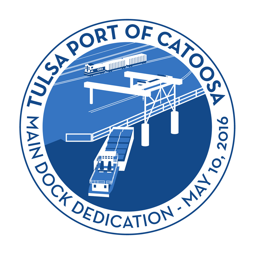 Tulsa Port of Catoosa Pint Glass