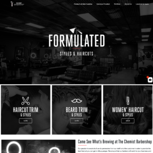 The Chemist Barbershop Website Design
