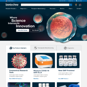 New Bio-Techne Website Cropped