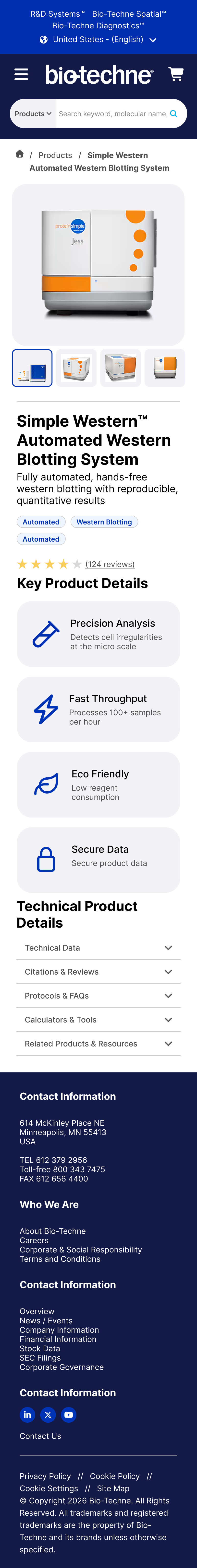 Bio-Techne - Product Single - Mobile