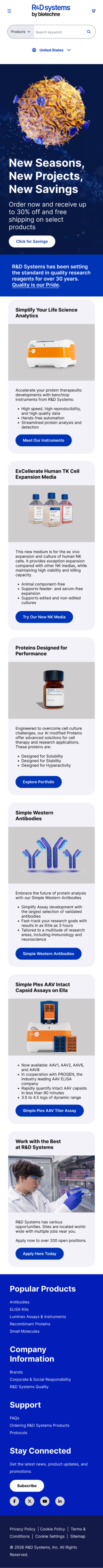 R&D Systems - Home Page - Mobile